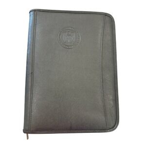 Vintage NSA National Security Agency Leeds Black Embossed Zip Portfolio Folder